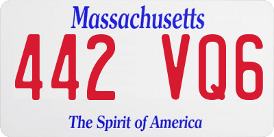 MA license plate 442VQ6