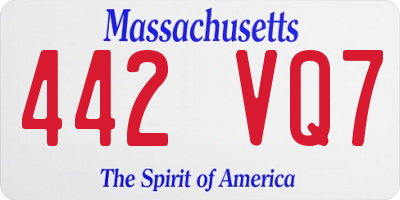 MA license plate 442VQ7