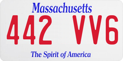 MA license plate 442VV6