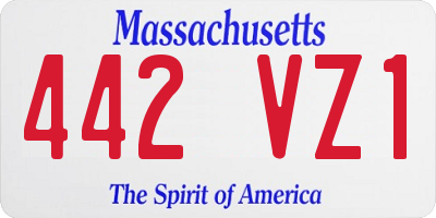 MA license plate 442VZ1