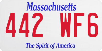 MA license plate 442WF6