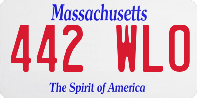 MA license plate 442WL0