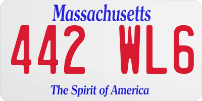 MA license plate 442WL6