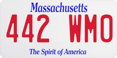 MA license plate 442WM0