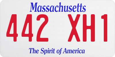 MA license plate 442XH1