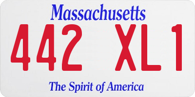 MA license plate 442XL1