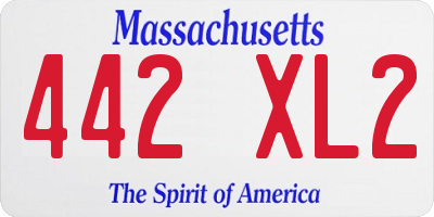MA license plate 442XL2