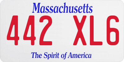 MA license plate 442XL6