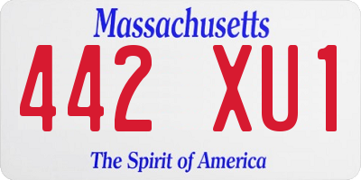 MA license plate 442XU1