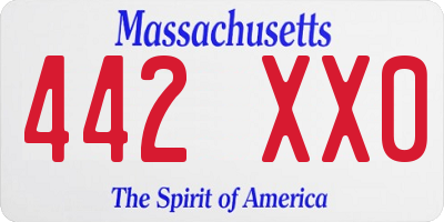 MA license plate 442XX0