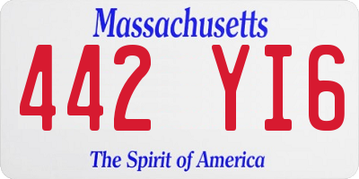MA license plate 442YI6