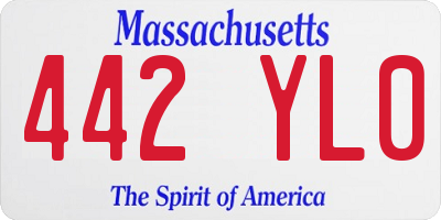 MA license plate 442YL0