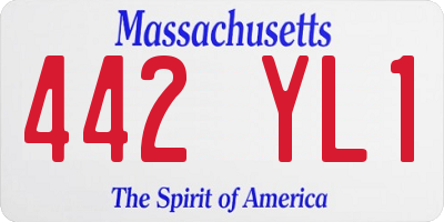 MA license plate 442YL1