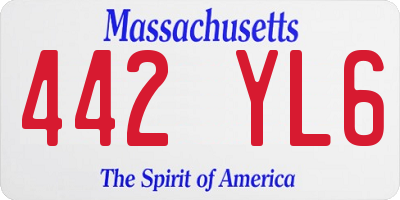 MA license plate 442YL6