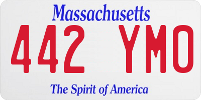 MA license plate 442YM0