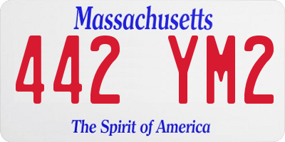 MA license plate 442YM2