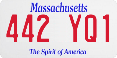 MA license plate 442YQ1