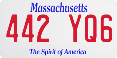 MA license plate 442YQ6