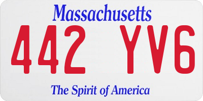 MA license plate 442YV6