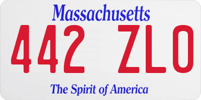MA license plate 442ZL0