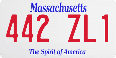 MA license plate 442ZL1