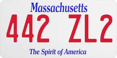 MA license plate 442ZL2