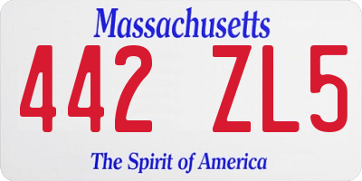 MA license plate 442ZL5