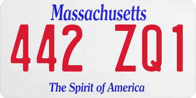 MA license plate 442ZQ1
