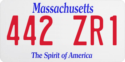 MA license plate 442ZR1