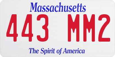 MA license plate 443MM2