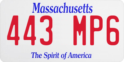 MA license plate 443MP6