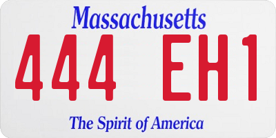 MA license plate 444EH1
