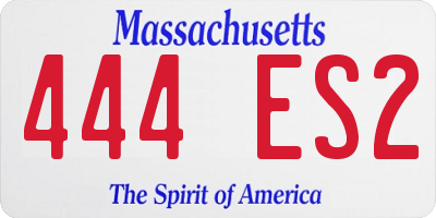MA license plate 444ES2