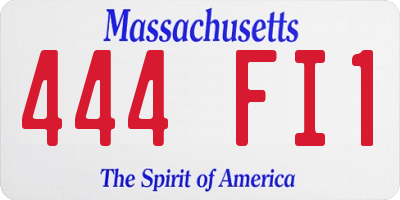 MA license plate 444FI1
