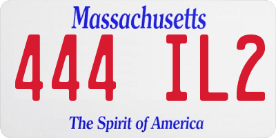 MA license plate 444IL2