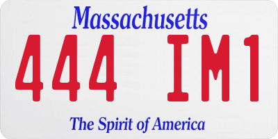 MA license plate 444IM1