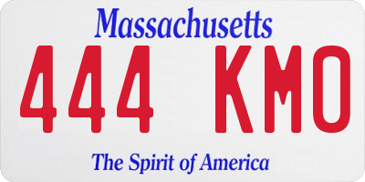 MA license plate 444KM0