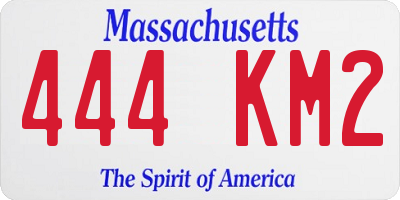 MA license plate 444KM2