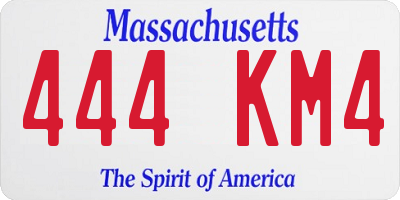 MA license plate 444KM4