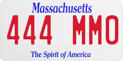 MA license plate 444MM0