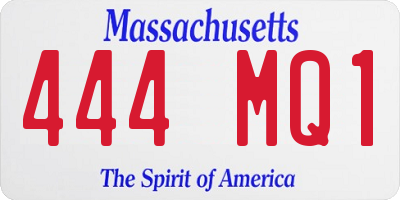 MA license plate 444MQ1