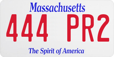 MA license plate 444PR2