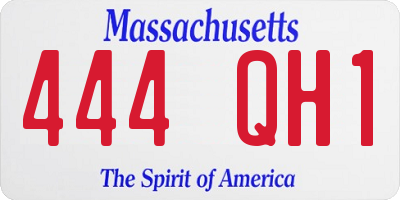 MA license plate 444QH1