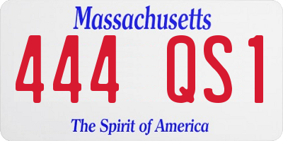 MA license plate 444QS1
