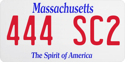 MA license plate 444SC2