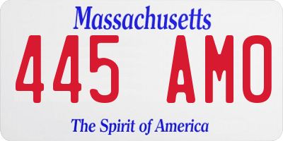 MA license plate 445AM0