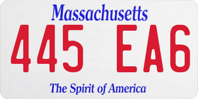 MA license plate 445EA6