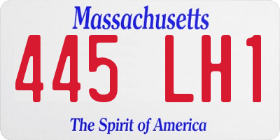 MA license plate 445LH1