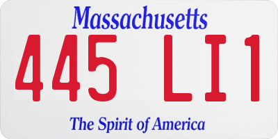 MA license plate 445LI1