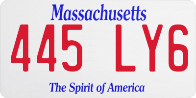 MA license plate 445LY6